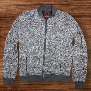 Ministry of Fashion Men’s Gray Fleece Full Zip Jacket. Small.